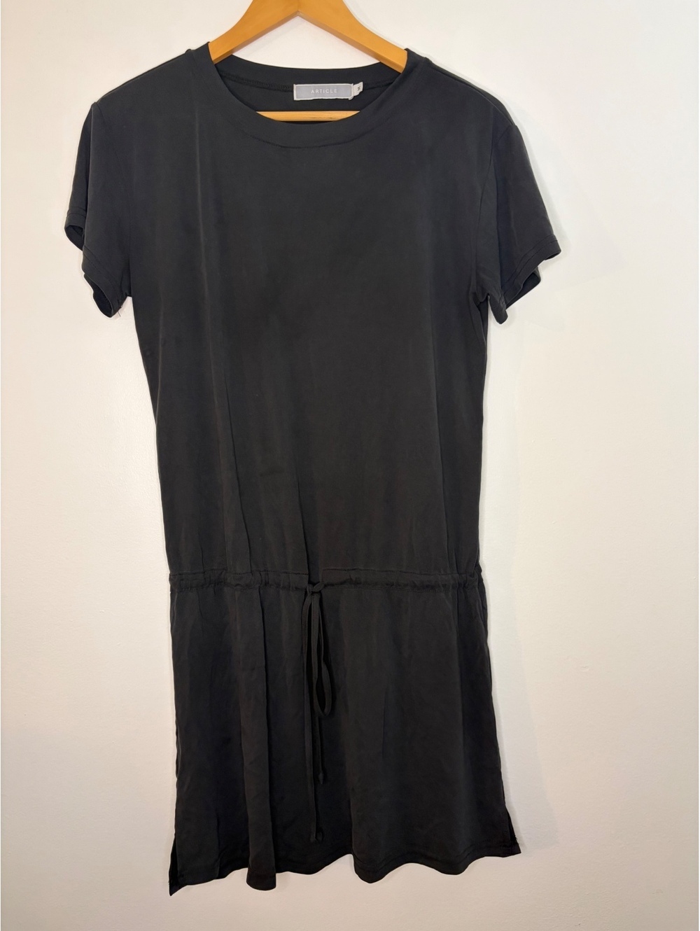 Black Article Drawstring Dress- Size M